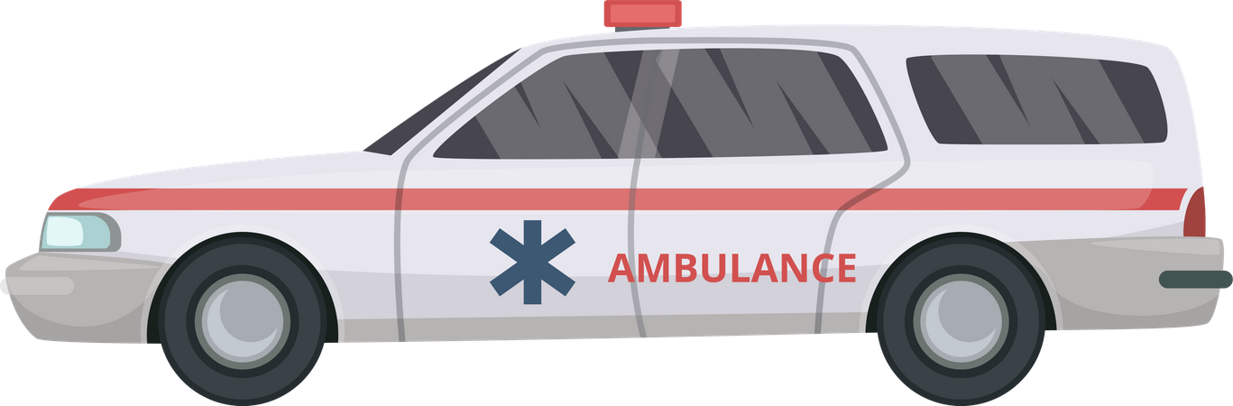 Carro Ambulância  Ilustração