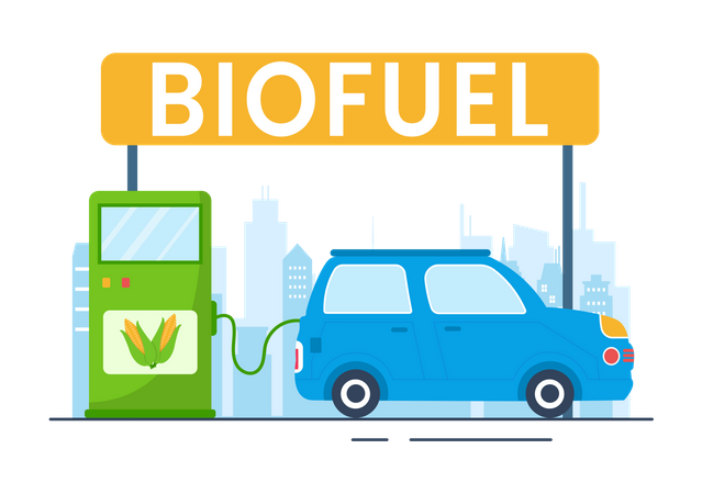 Carro de biocombustível  Ilustração