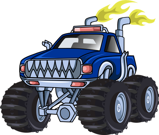 Carro caminhão monstro  Ilustração