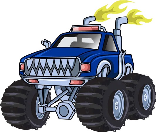 Carro caminhão monstro  Ilustração