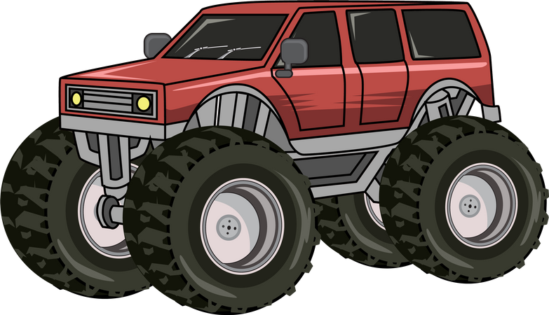 Carro caminhão monstro  Ilustração