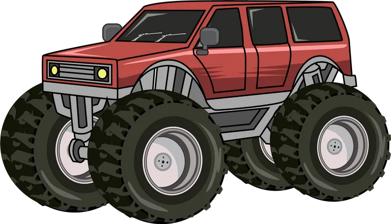 Carro caminhão monstro  Ilustração