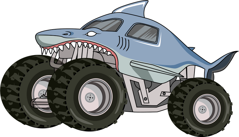 Carro caminhão monstro  Ilustração