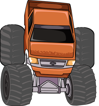 Carro caminhão monstro  Ilustração