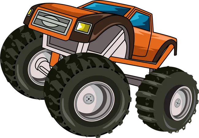 Carro caminhão monstro  Ilustração