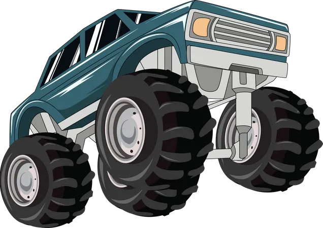 Carro caminhão monstro  Ilustração