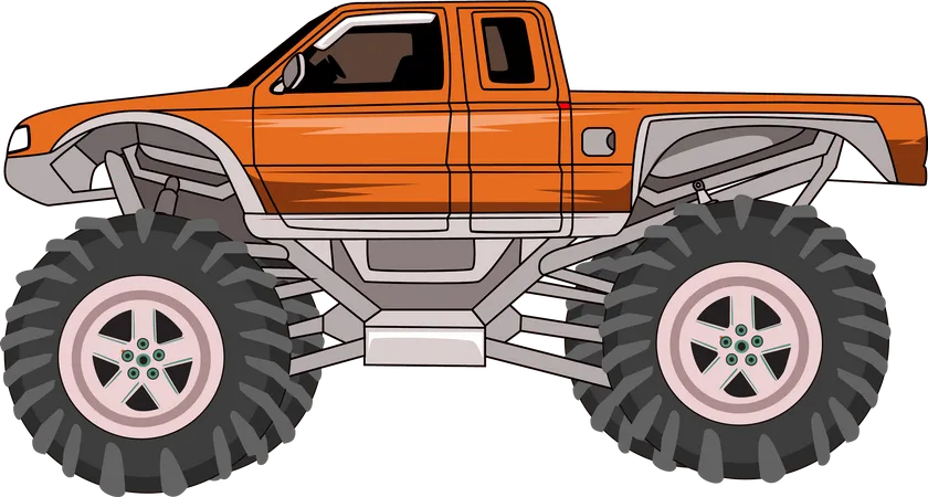 Carro caminhão monstro  Ilustração