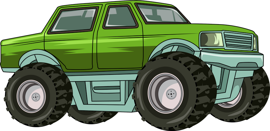 Carro caminhão monstro  Ilustração