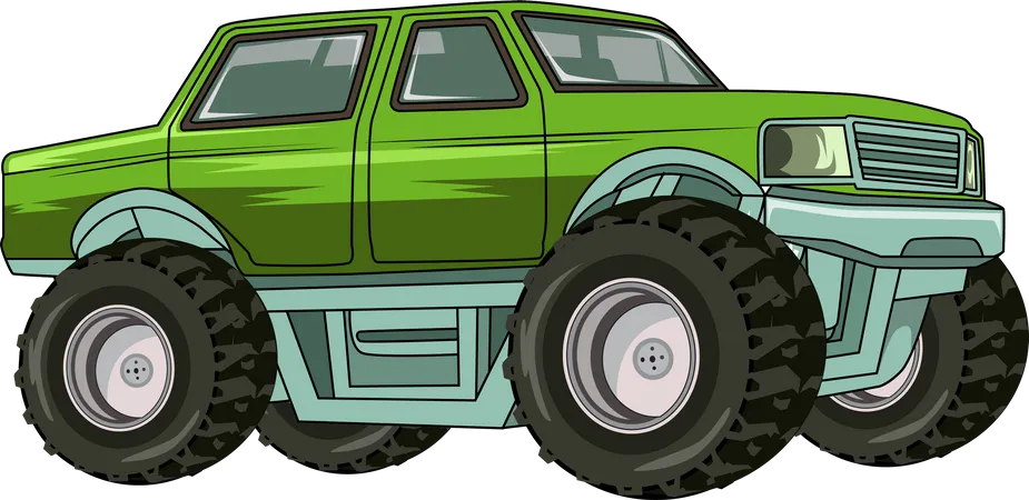 Carro caminhão monstro  Ilustração