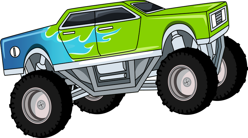 Carro caminhão monstro  Ilustração