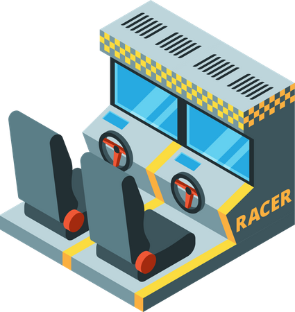 Arcade de corrida de carros  Ilustração