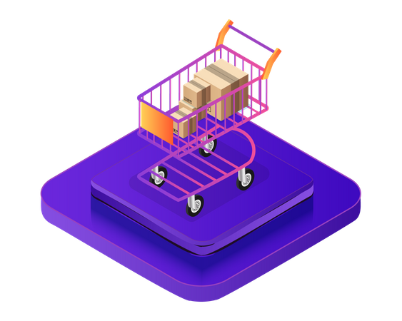 Carrito de compras  Ilustración