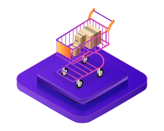 Carrito de compras  Ilustración