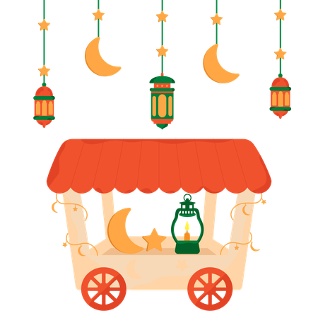 Carro de Ramadán  Ilustración