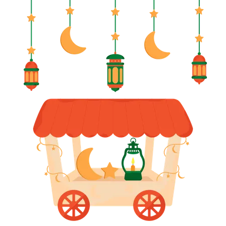 Carro de Ramadán  Ilustración