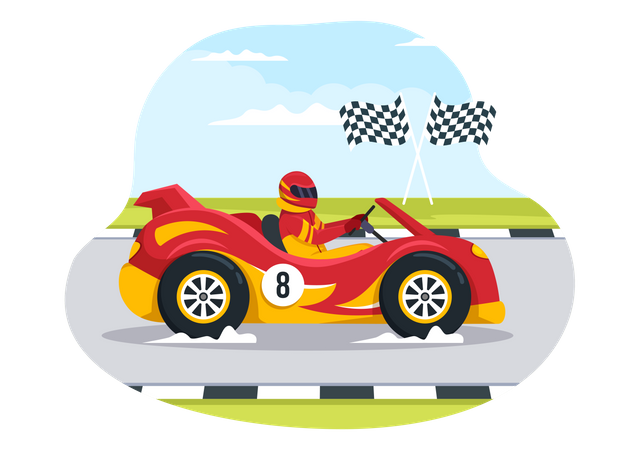 Carro Esportivo de Fórmula  Ilustração