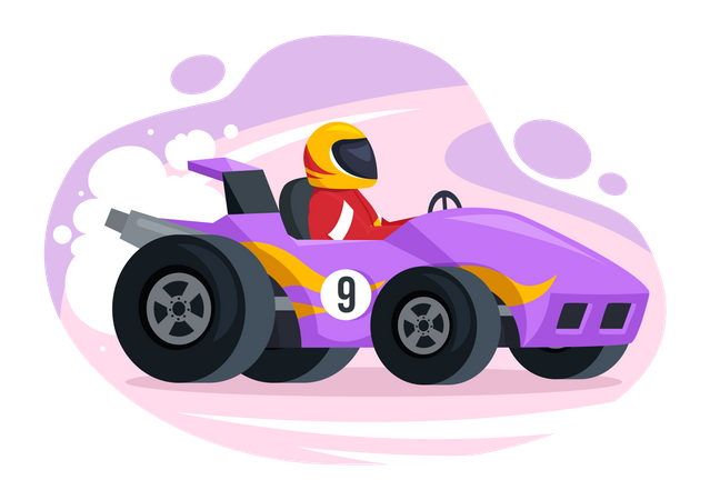 Carro esportivo de corrida de fórmula  Ilustração