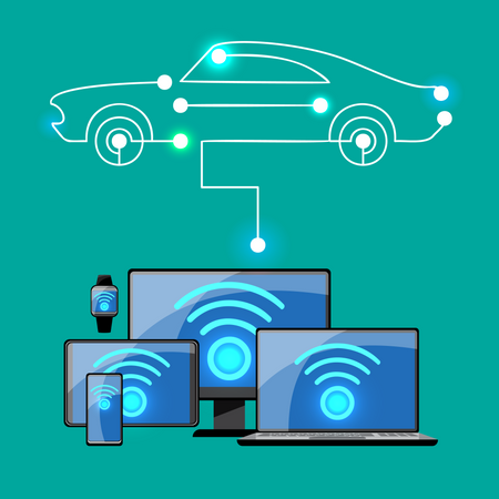 Carro inteligente  Ilustração