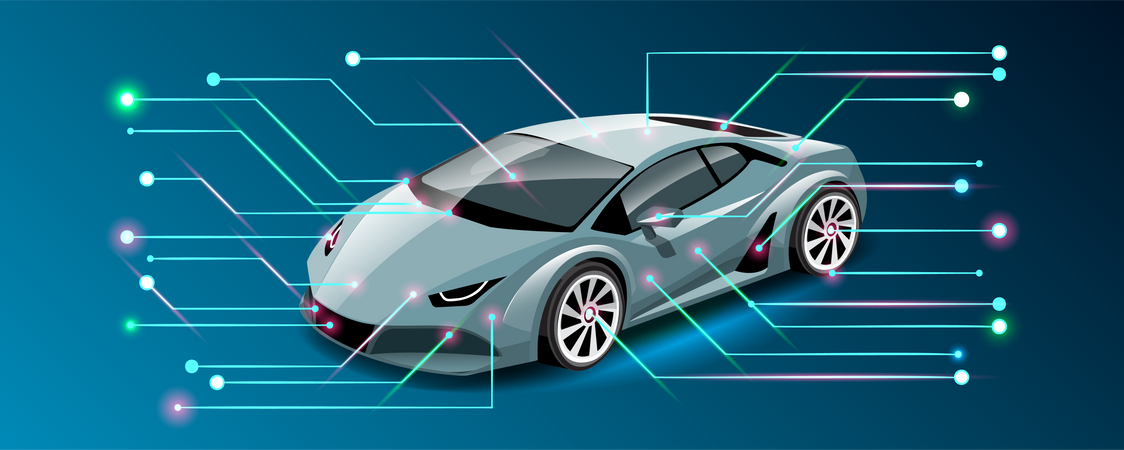 Carro inteligente  Ilustração