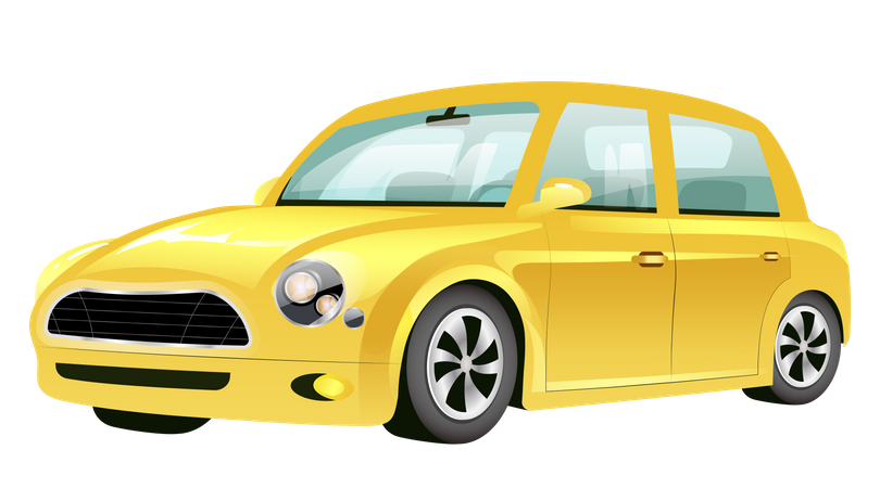 Carro Mini Cooper Amarelo  Ilustração