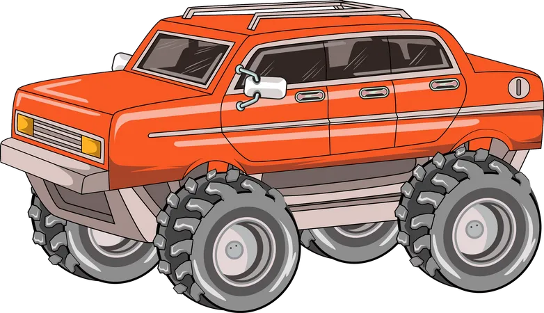 Carro monstro off-road  Ilustração