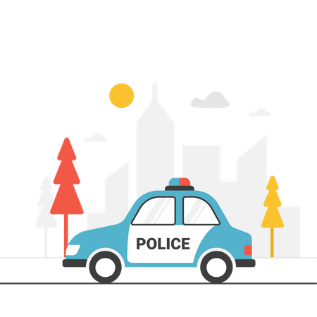 Carro da polícia  Ilustração