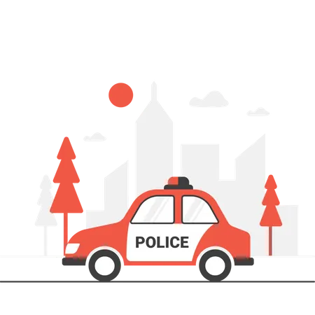Carro da polícia  Ilustração