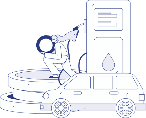 Tanque de carro  Ilustração