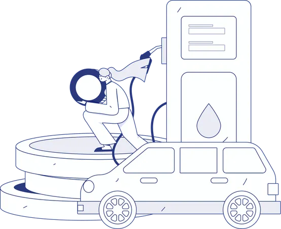 Tanque de carro  Ilustração