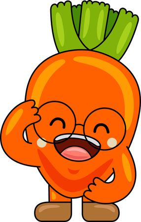 Carrot Mascot smilling  Illustration