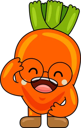 Carrot Mascot smilling  Illustration