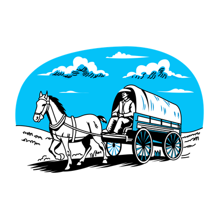 Coche de caballos  Ilustración