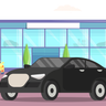 illustrations of car shop