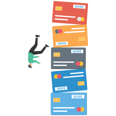 Dívida de cartão de crédito  Ilustração