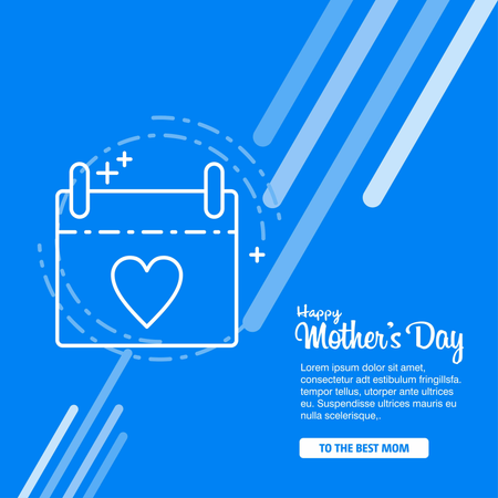 Cartão comemorativo do dia das mães com flores em flor  Ilustração