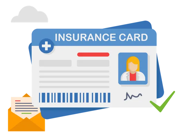 Cartão de seguro médico  Ilustração