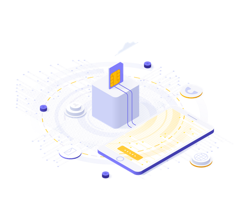 Cartão SIM móvel  Illustration