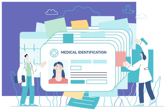 Carte d'identité médicale  Illustration