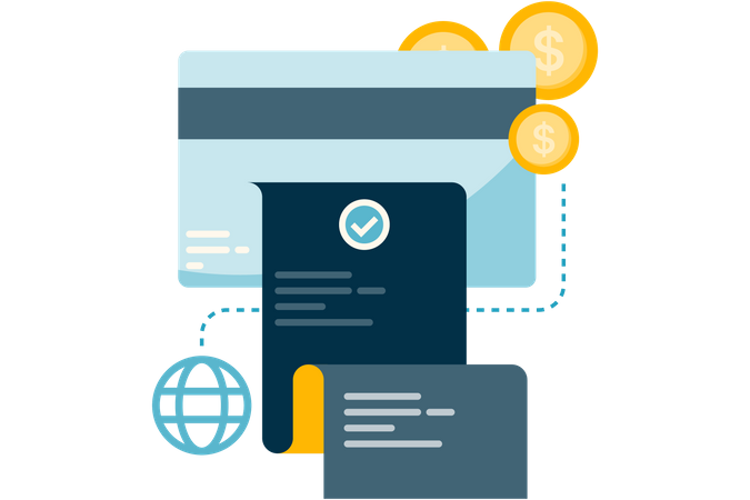 Carte de crédit et paiement en ligne  Illustration