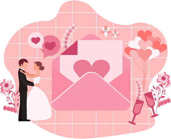 Faire-part de mariage  Illustration