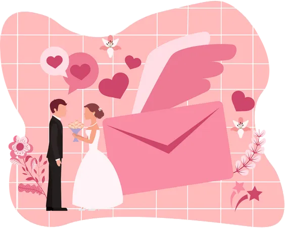 Faire-part de mariage  Illustration