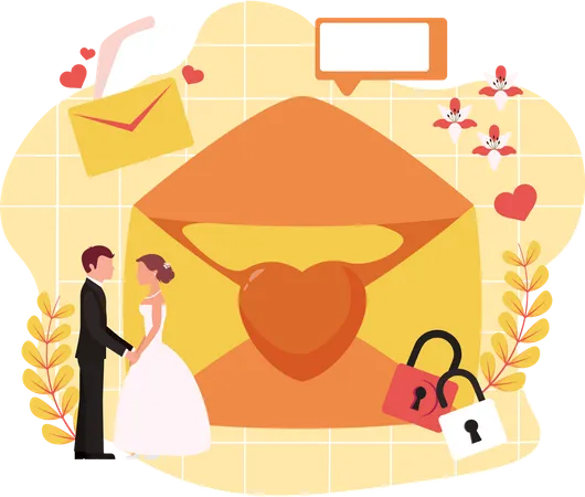 Faire-part de mariage  Illustration