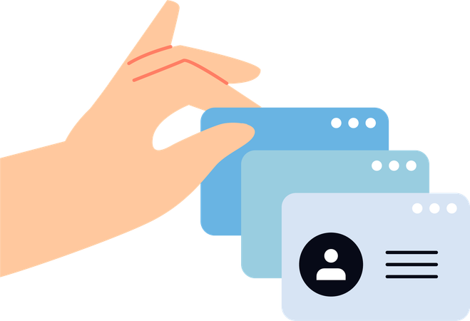 Carte d'identité professionnelle  Illustration