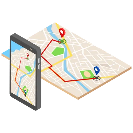 Carte mobile  Illustration