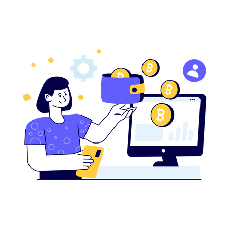 Carteira Bitcoin  Ilustração