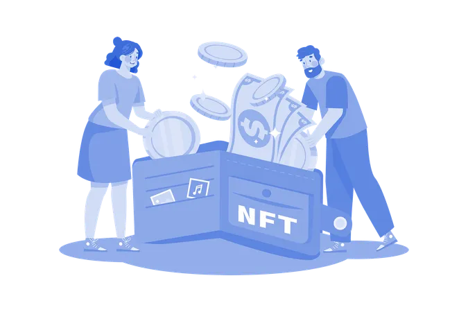 Carteira nft  Ilustração