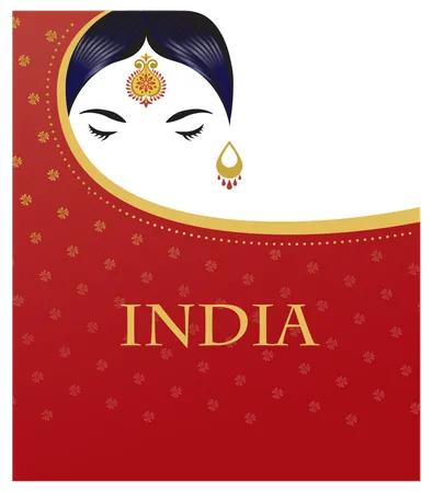 Cartel de la cultura india.  Ilustración