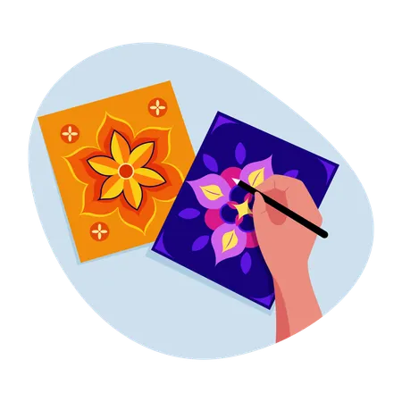 Cartões de Diwali  Ilustração