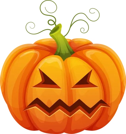 Carved Pumpkin Illustration