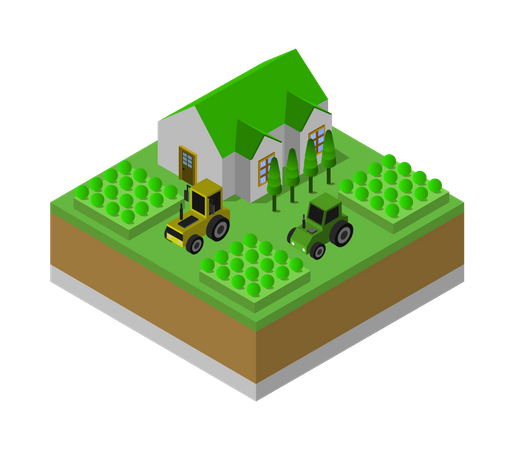 Casa agrícola  Ilustração